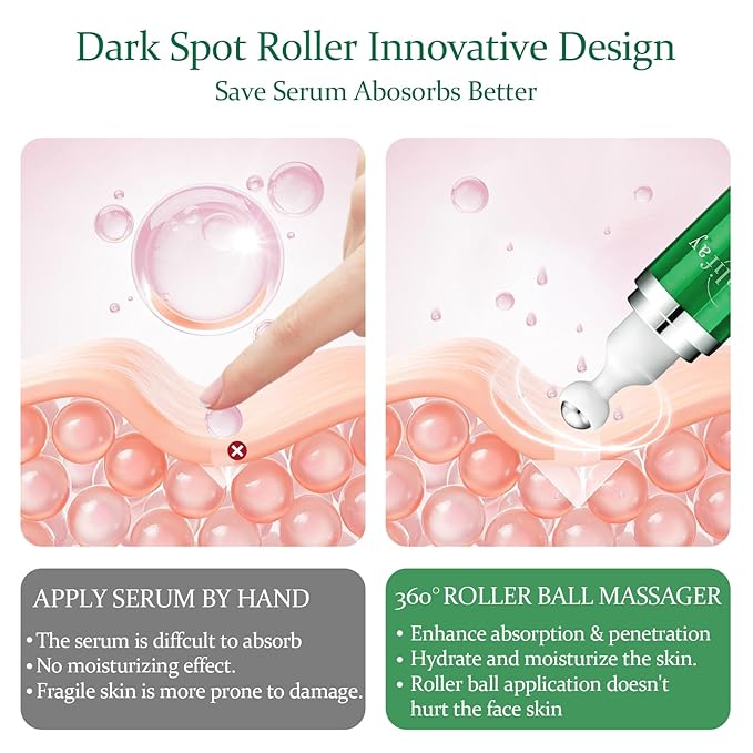 Dark Spot Remover for Face with Roller: Dark Spot Corrector for Face Fading Sun Spot Age Spot Melasma