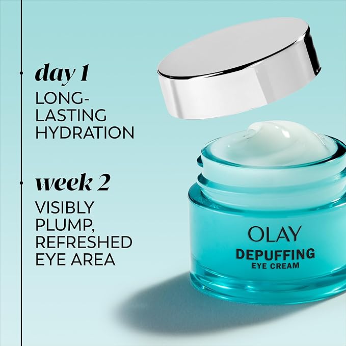 Olay Hyaluronic + Peptide 24 Gel Eye Cream, Fragrance-Free, 0.5oz (15 mL)