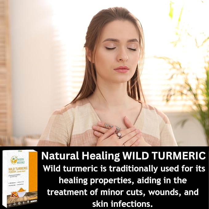 Wild Turmeric Powder 100% Pure Kasturi Turmeric for Face, Skin Care & DIY Beauty – Natural Powder for Acne, Dark Spots & Hyperpigmentation 5.3 oz Resealable Pack