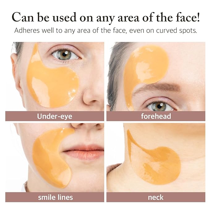 Salmon & Peptide Nutrition Eye Patches – Hydrating & Anti-Aging Under Eye Patches with Collagen & Peptides for Puffy Eyes, Fine Lines, and Dark Circles – Korean Skincare, 60 Patches