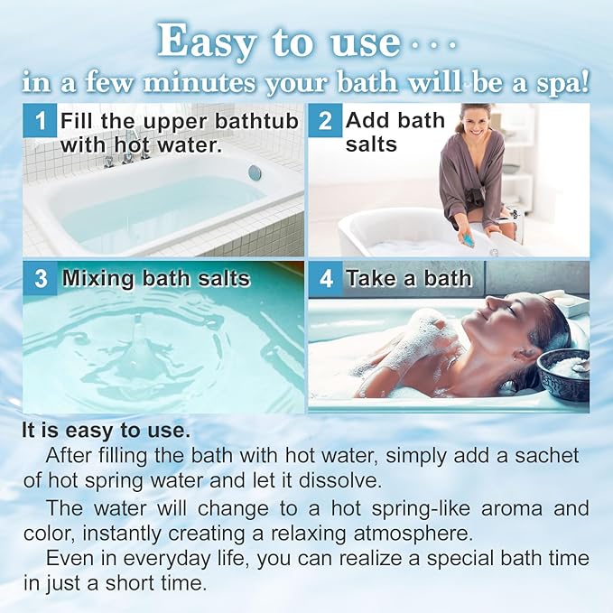 Japanese Hot Spring Bath Salt Onsen Thick Creamy Texture, Powder 600g (15 Baths) (Yuzu Aroma)