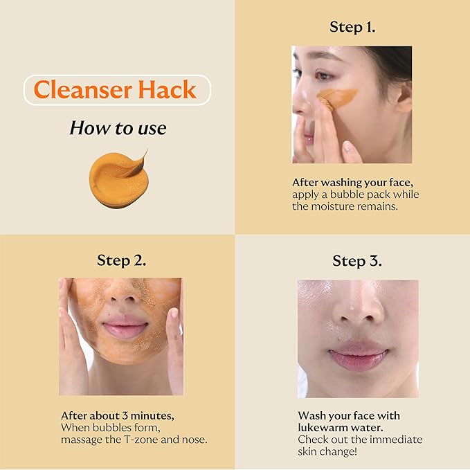 SUNDUK Jeju Carrabiome X Pore Tightening ReBalance Fresh Carrot Bubble Pack Remove Black Heads Pore Deep Cleaning (4G*12EA)
