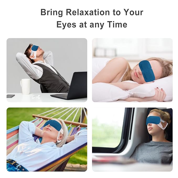 10PCS Steam Eye Mask, Relieve Eye Fatigue, Can be Used for Eye Relaxation, Jet Lag or Insomnia, Disposable Heated Steam Eye Mask, Rich in Nutrients Heated to Promote Absorption (Fragrance-Free)