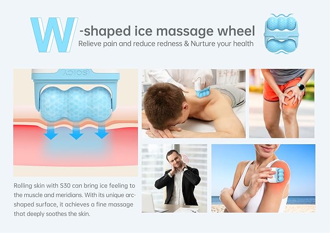 2 in 1 Cool Ice Roller for Face and Eye Facial Roller Personal Skin Care Tool with Carry Case to Reduce Puffiness and Relief Migraine, Pain. Women Mother Gift