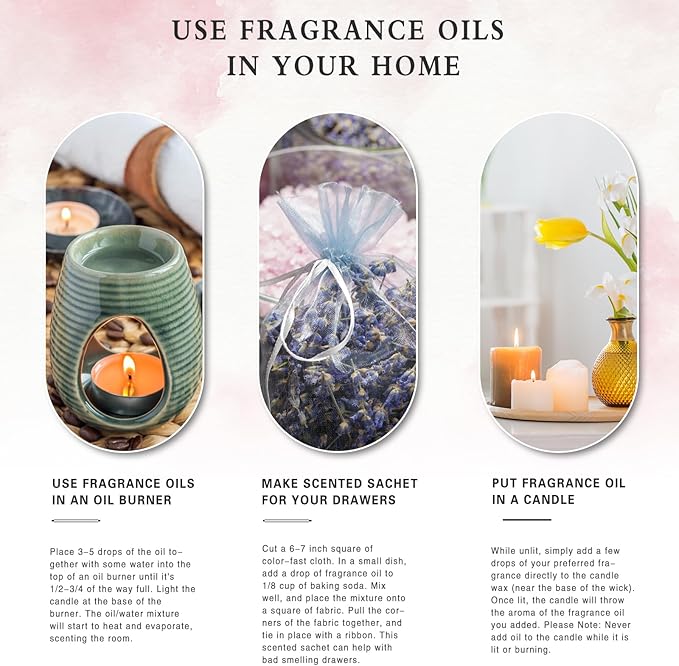 100ML Lemon Fragrance Oils for Aromatherapy, Diffuser Oils for Home, Perfect for Humidifier, Yoga, DIY Candle and Soap Making - 3.38FL.OZ