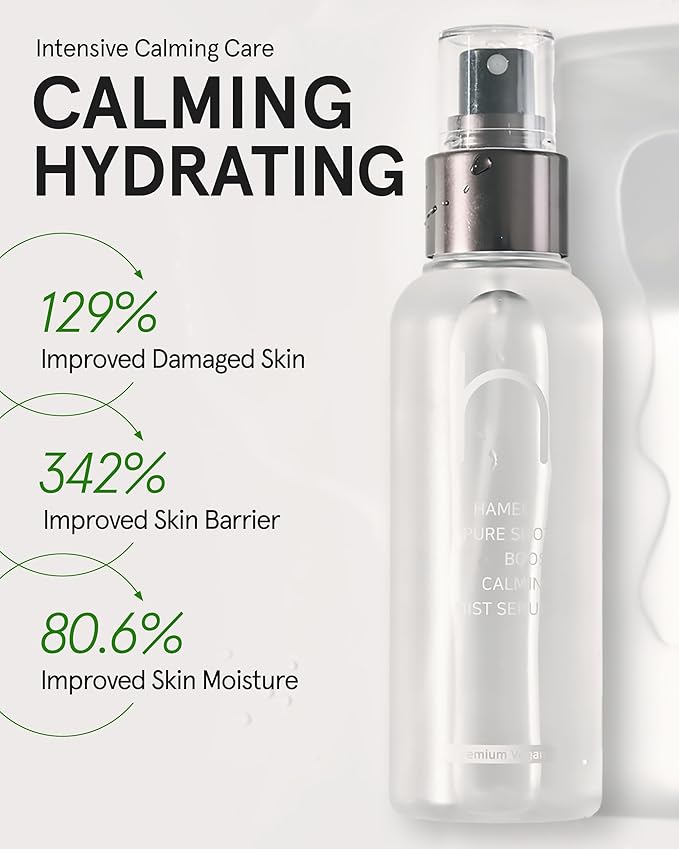 [HAMEL] Pure Shot Booster Calming Mist Serum︱3.38 fl. oz. / 100ml︱Improvement of Skin Barrier and Moisture Density, Skin Soothing, Virginia Witch Hazel Extraxt︱Vegan, Cruelty Free, Clean Beauty