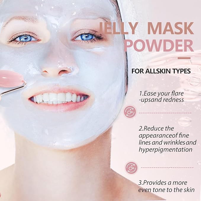 Professional Face Jelly Mask - Bulgarian Rose Aloe Vera Moisturizing Jelly Masks for Facials, 23 fl oz Jar