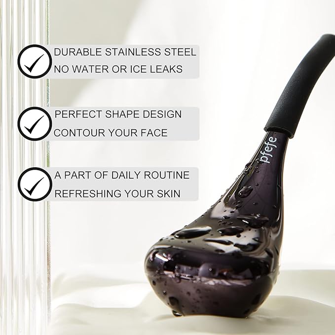 Cryo Sticks for Face, Ice Globes Cryo Globes for Facials, Esthetician Supplies Gifts, Unbreakable Stainless Steel Ice Roller Cooling Spa Balls with Storage Case