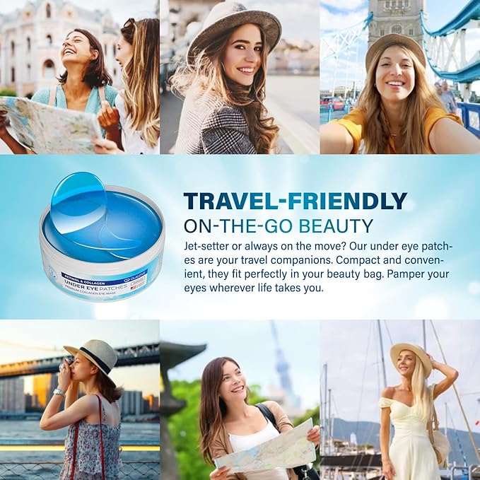 Under Eye Patches for Puffy Eyes: 55 Count Retinol Collagen Eye Gels Pads - Anti-Aging & Rejuvenating Eye Masks Women, Men