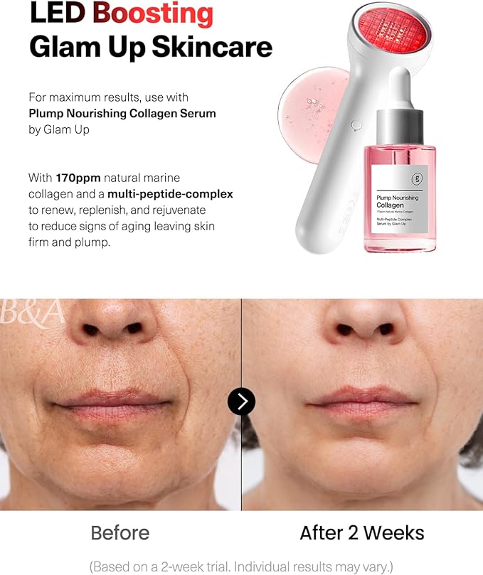 Rejuvenating Red Beauty Beam by CELLECT Red LED Handheld Infrared Therapy Facial Spa & Home Collagen Skincare Device for Wrinkles and Fine Lines