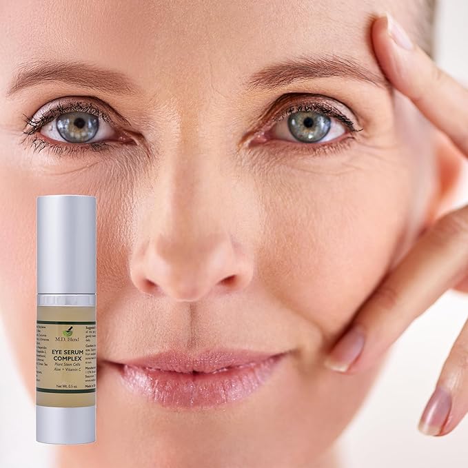 Plant Stem Cell Eye Serum Complex | Aloe Vera, Vitamin C | Hydrating Eye Treatment | Airless Pump - 15ml