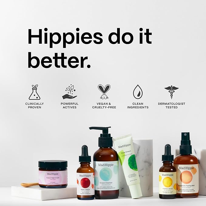 Mad Hippie Vitamin C Toning Mist – Skin-Brightening Toner for Face, Vitamin C Facial Mist Hydrating Spray, 4 Oz