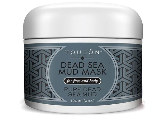 TOULON Best Mud Mask - Dead Sea Face Mask; Exfoliating Facial Mask with Minerals, Blackhead Remover Acne Treatment. Sensitive Scrub. Black Mud for Men, Women and Kids