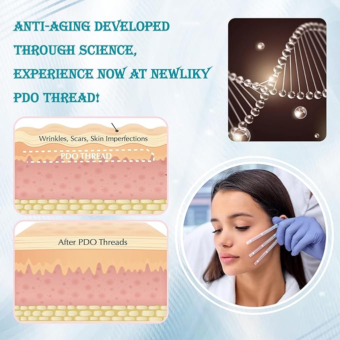 Pdo Threads Pdo Threads Lift for Face Smoothing Wrinkles Pdo Screw Threads Producs Collagen Pdo Lifting Threads Skin Tighten 29g50mm 40Pcs