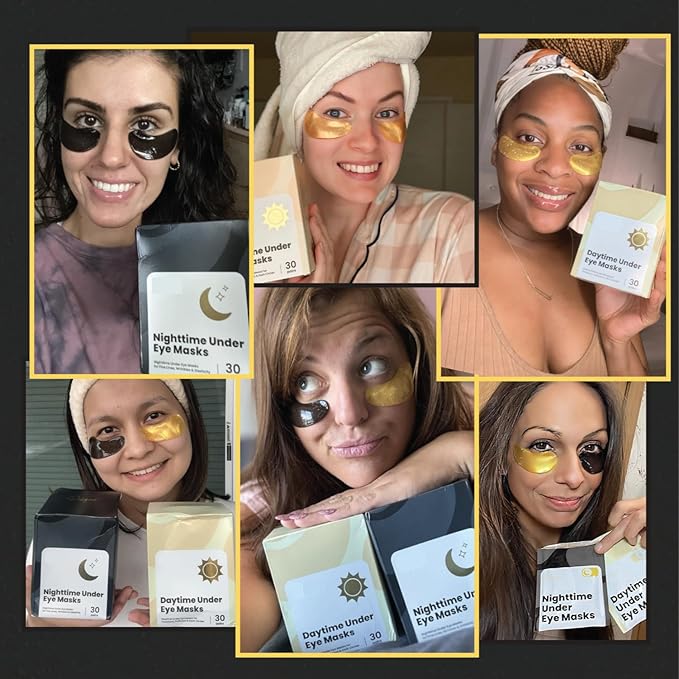 Daytime Under Eye Patches for Puffy Eyes and Dark Circles | Infused Gel Mask Patches for Dark Circle Undereye Support of Bags & Puffiness | Ideal for Bridesmaid Gifts & Bachelorette Party