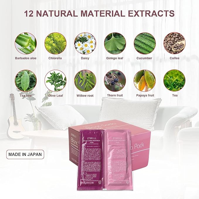 Elitzia CO2 Carboxy Gel Mask Spa Face Masks Skin Facial Care Moisturizing Brighten Natural Beauty 1 box 20 bags ET1719 (Pink)