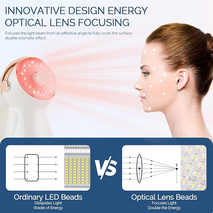 Facial Steamer,with 7 Colors Led Light,Face Steamer for Facial Deep Cleaning,Warm Mist Nano Ionic Steamer for Face Spa Kit,Face Humidifier,Facial Sauna Use at Home, Gift for Women（Rosegold with Light）