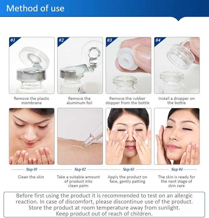 BIOAQUA Hyaluronic Acid Essence B6 Glycerol Tender Smooth Skin Serum Plant Extracts Nourishing Moisturizing 5ml*10PCS/Box