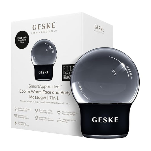 SmartAppGuided™ Cool & Warm Face & Body Massager | 7 in 1 | Multifunctional Massager | Face & Body | Battery-free Cooling & Warming | Firms, Relaxes & De-Puffs Skin | Globular Design