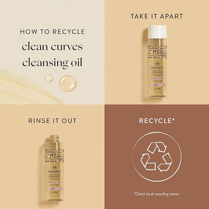 The Honest Company Honest Mama Clean Curves Cleansing Shower Oil | Naturally Derived, Soap Free | Avocado Oil, Vitamin E | 8 fl oz