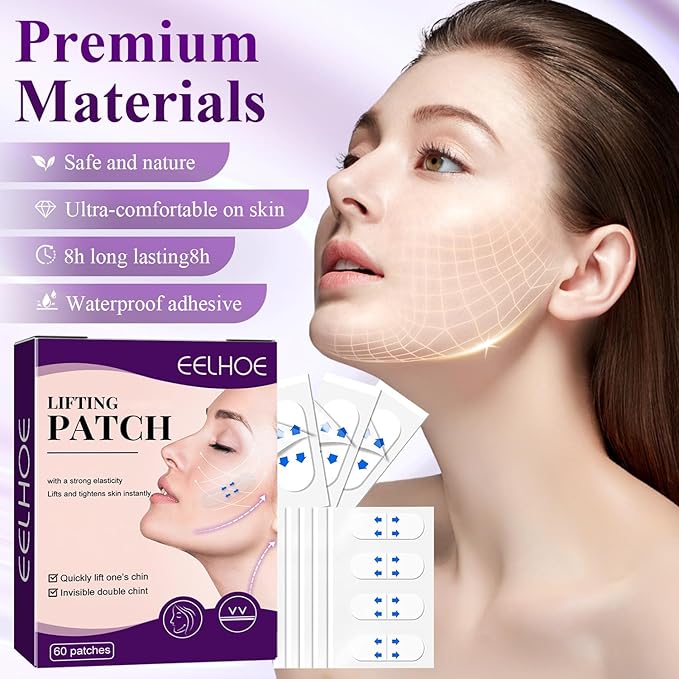 120PCS Invisible Face Lifter Tape, Makeup Instant FaceTapes, 2024 Upgraded Face Tape Lifting Invisible, Face Neck Lifter Tape for Double Chin Jowls Eyes Wrinkles Sagging Skin
