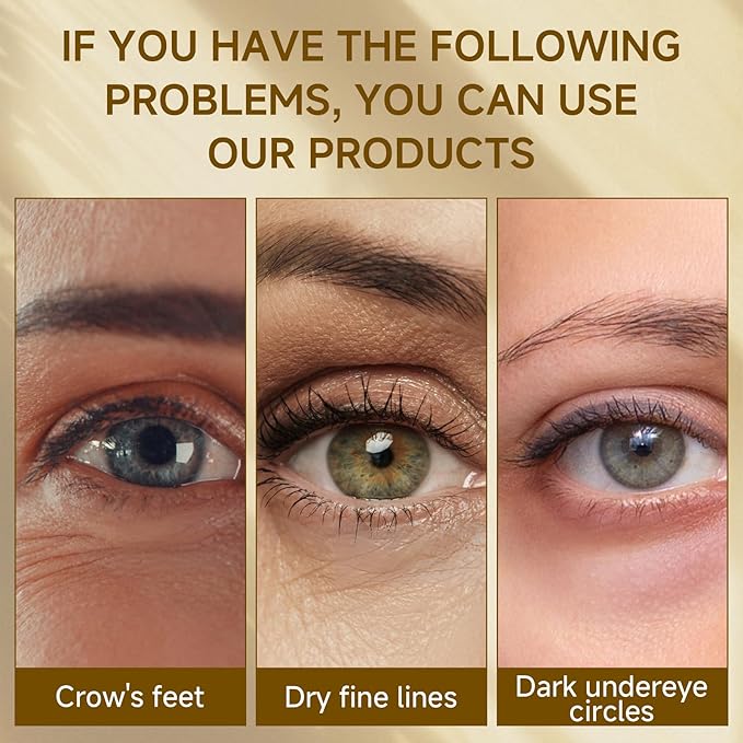 Under Eye Bags and Wrinkles Filler, Under Eye Cream Temporary Instant Visibly Reduces Wrinkles Dark Circles Fine Lines, Eye Tightening and Lifting Cream for Women Men, 30ml, 3 Packs