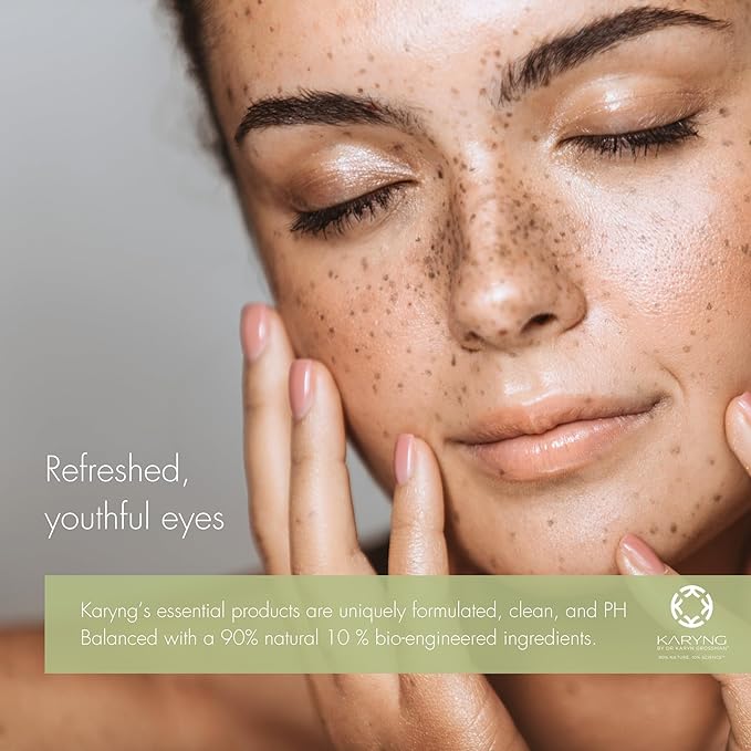 KARYNG Revitalizing Peptide Eye Cream, Organic Anti Aging Eye Cream, Targets Under Eye Puffiness, Fine Lines, Dry Skin and Dark Circles, Soothing Under Eye Treatment, 0.5oz