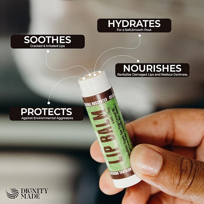 Fragrance Free Lip Balm w/Coconut Oil, Cocoa Butter & Essential Oils – Hydrating Lip Care Set - Vegan Lip Balm (Pack of 5 Lavender Peppermint, Juicy Citrus, Vanilla, Peppermint, Unscented)