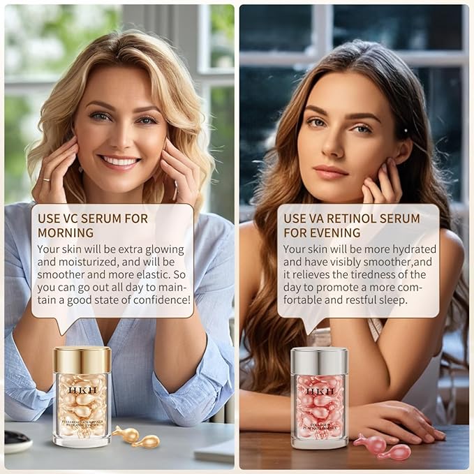 Pro-Retinol Serum For Face Anti-Aging Wrinkle 48 Capsules + Madagascar Centella Ampoule Serum