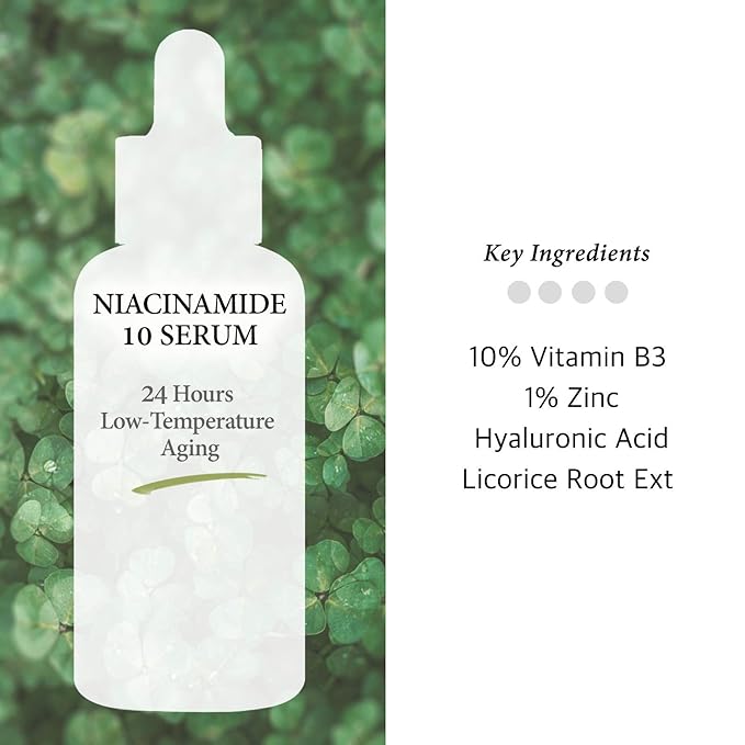 Niacinamide 10% + Zinc PCA 1% Serum for Face - Pore Reducer + Uneven Skin Tone Treatment + Diminishes Acne Prone, Skin Balancing Pore Reducing, Restores Elasticity, 2 Fl Oz (60ml)