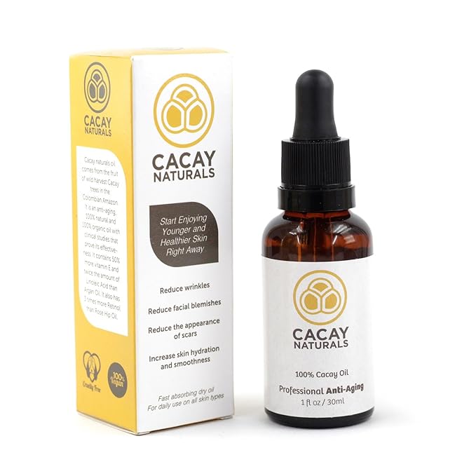Face Oil - THE BEST Anti-Aging and Anti-Wrinkles For Your Skin. Contains 100% Pure Cacay Oil. Enjoy Younger and Healthier Skin Right Away !1 fl.oz