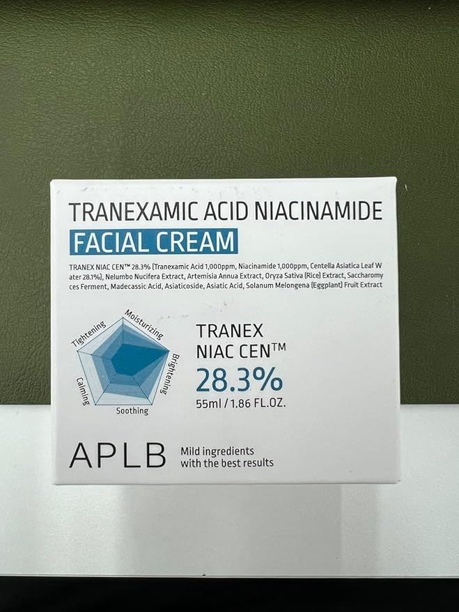 APLB Tranexamic Acid Niacinamide Facial Cream | TRANEX NIAC CEN™ 28.3% 1.35 FL.OZ/Korean Skincare, Moisturizing, Blemish care, Helps with skin discoloration