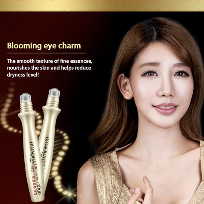 BIOAQUA Gold Essence Collagen Eye Cream Anti Dark Circle Wrinkle Repairing Ball-Pen Plant Extracts Moisturize Charm