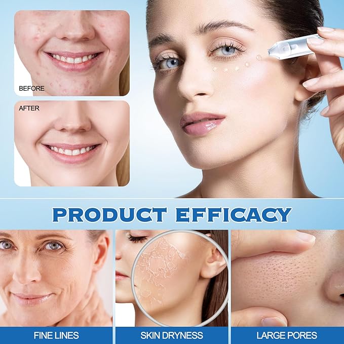 Hyaluronic Acid Tubes, 30pcs 3% Hyaluronic Acid Serum Ultra-Hydrating Vials, 3% Hyaluronic Acid Serum for Face,Single-Use Hyaluronic Acid Tubes Vials, Nature Perfection Hyaluronic Acid