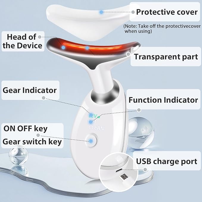 3 in 1 Face 𝖲cuIpting Tool, 7 Color Mode, Facial Massager for Face and Neck, at-Home Facial Beauty De𝗏ice for Skin Care, Face 𝖲cuIpting Wand