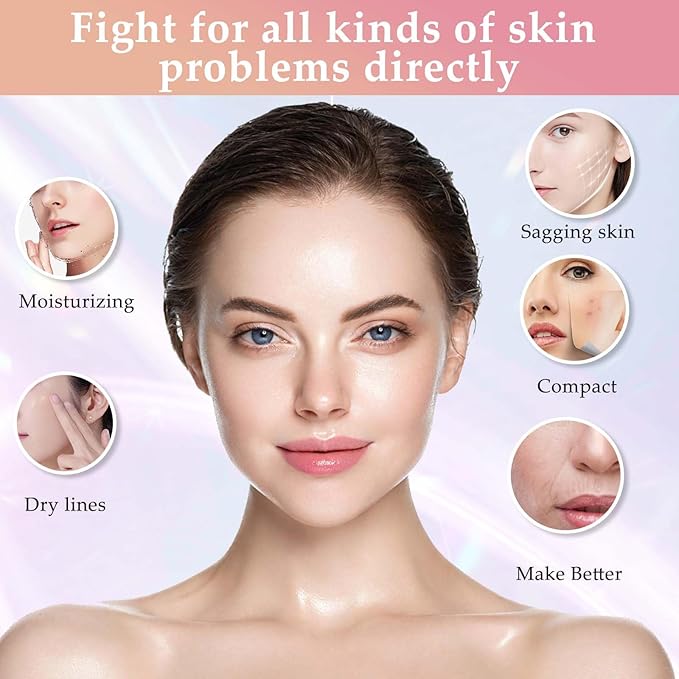 Face and Neck Massager Tool, 7 Colors LED Womens Skin Care Facial Massager for Skin Rejuvenation, Lifting, Toning, Glow Boost