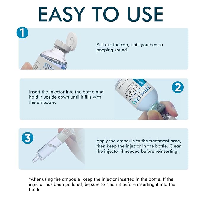 Stem Cell Serum for Face, Anti Aging Microneedling Serum Uses with or without Micro Needling, Smooths Wrinkles and Moisturizes Skin