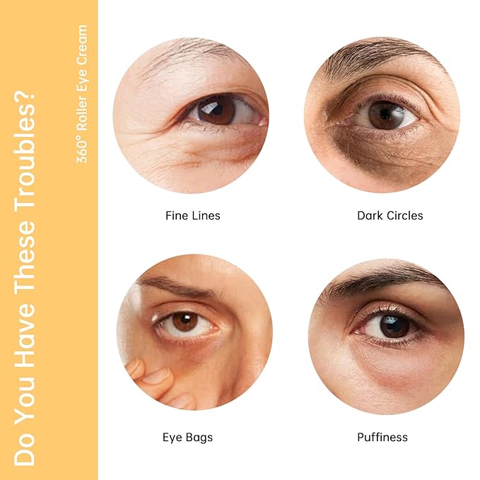 Snail Peptide Eye Cream For Moisturizing, 17 ML Snail Mucin Under Eye Cream With Niacinamide, Hyaluronic Acid For Dark Circles, Puffiness and Fine Lines.