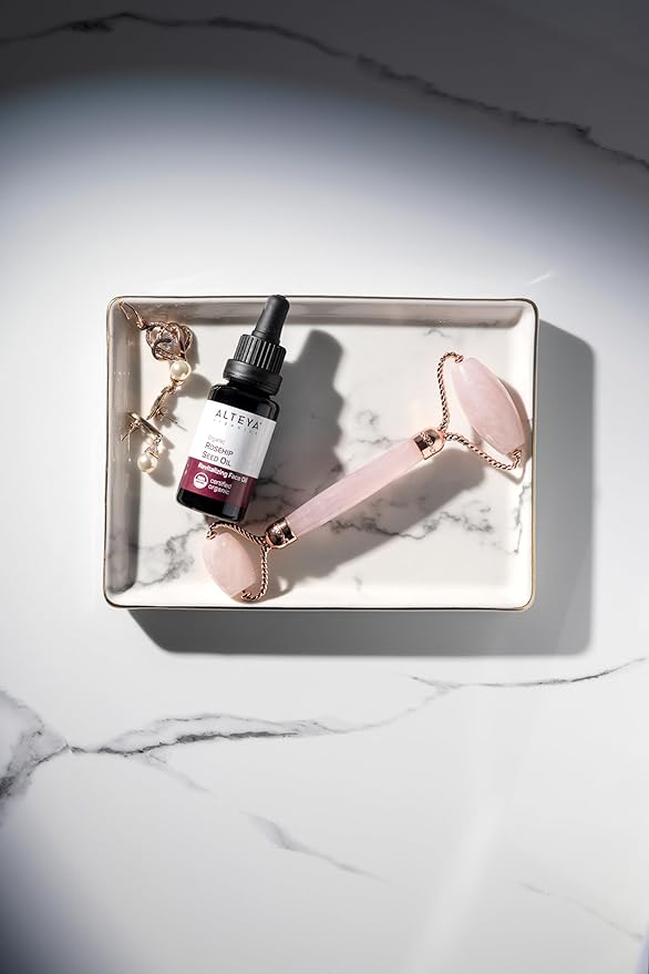 Alteya Rosehip Seed Oil USDA Certified Organic Face Oil, 2x1.7 Fl Oz Glass Bottles with Pipette, All-Natural Moisturizer