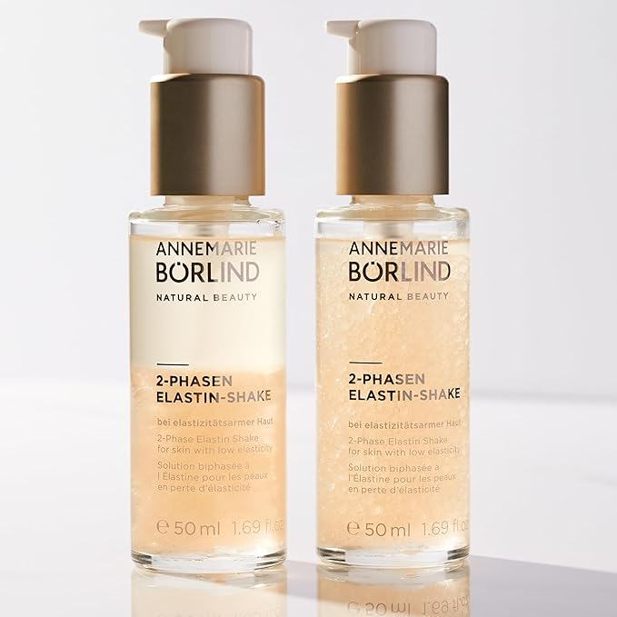 ANNEMARIE BÖRLIND 2-PHASE ELASTIN SHAKE (50ml) - Activates the skin's own elastin production, Promotes cell renewal, Gives the skin a golden glow, Vegan