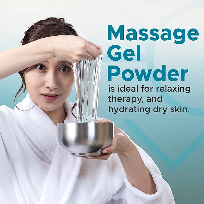 Japanese Nuru Massage Gel Powder 500g | Slippery, Odorless, Tasteless, and Stain-Free | Made in Japan | Paraben, & Glycerine Free | Fragrance-Free | Makes 13.2 gal/ 50L | Vegan