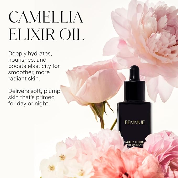 Camellia Elixir Face Oil | Hydrating & Anti-Aging Lightweight Facial Oil | Fortifies Skin Barrier | Infused with Camellia Floral Extracts | Korean Beauty Skincare