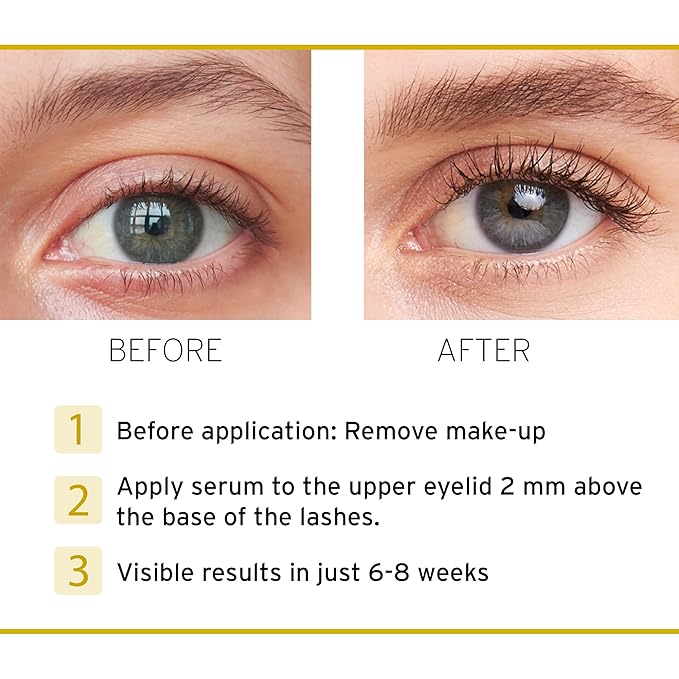 Nutralash Eyelash Formula - Eyelash Serum for Longer Eyelashes in Just 6-8 Weeks I Lash Serum I Eyelash Growth Serum I Made in Germany I 3ml