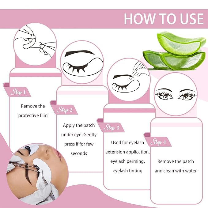 V-Shape Under Eye Pads, Eyelash Extension Natural Hydrogel Patch Lash Gel Pad for Extensions supplies, Professionals Beauty Makeup Mask Kit (Silver)