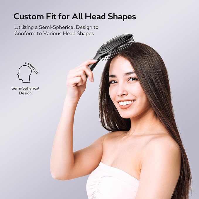 Microcurrent Massage Comb, Professional Stainless Steel Massage Comb for Hair Treatment, Advanced Scalp Care Brush with 144 Teeth for Hair Styling Promote Hair Growth, Suitable for Men & Women