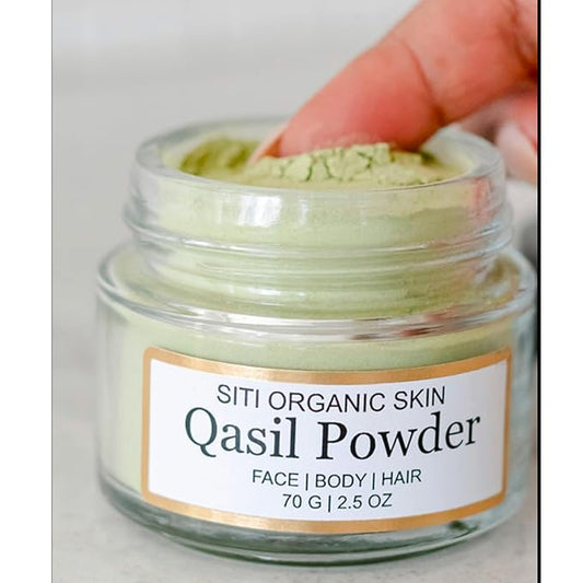 Qasil Powder, Ancient Remedy, Natural Cleanser, Deep cleansing Mask for Hair, Body and Face, Helps with Acne and pimples, Brightens the Skin