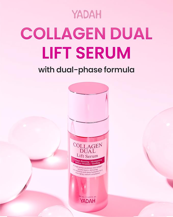 YADAH Collagen Dual Lift Serum 1.69 fl oz - Triple Collagen Firming Serum with Instant Lifting Deep Hydration.Hyaluronic acid,Spilanthol