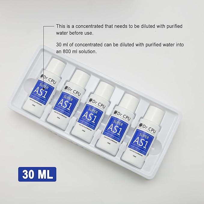 Water Peeling Solution Concentrate for Microdermabrasion Machine Skincare Face Moisturizer Cleaning Serum 30ml/1.01oz Per Bottle Dilute to 800ml/27oz Solution Use 5 Bottles Per Set (AS1)