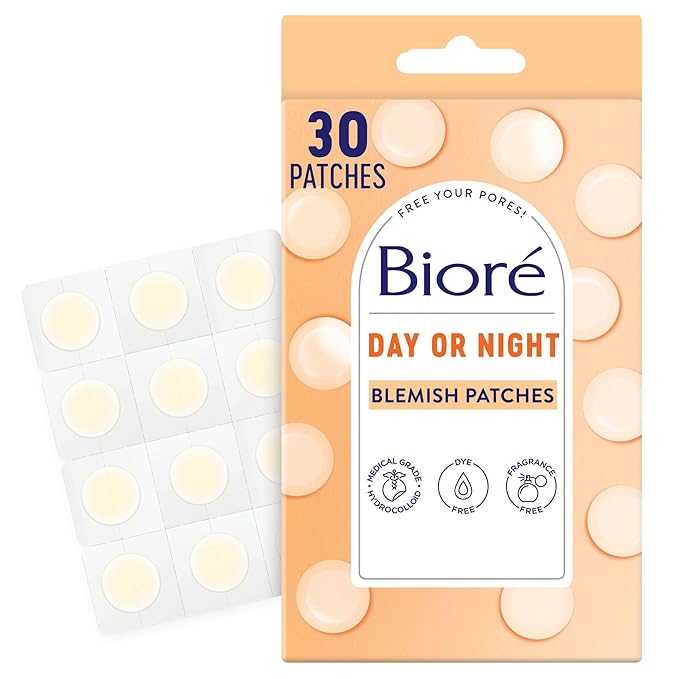 Bioré Pimple Patches, Cover & Conquer Blemish Patch, Medical Grade Ultra-Thin Hydrocolloid for Covering Zits and Blemishes, HSA/FSA Approved, 30 Count