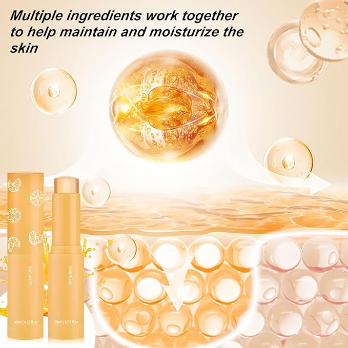 2PCS Serum Stick, Eye Stick, Vitamin C & Hydrating Balm For Face And Body, Multi Balm Stick, Smooth Fine Lines